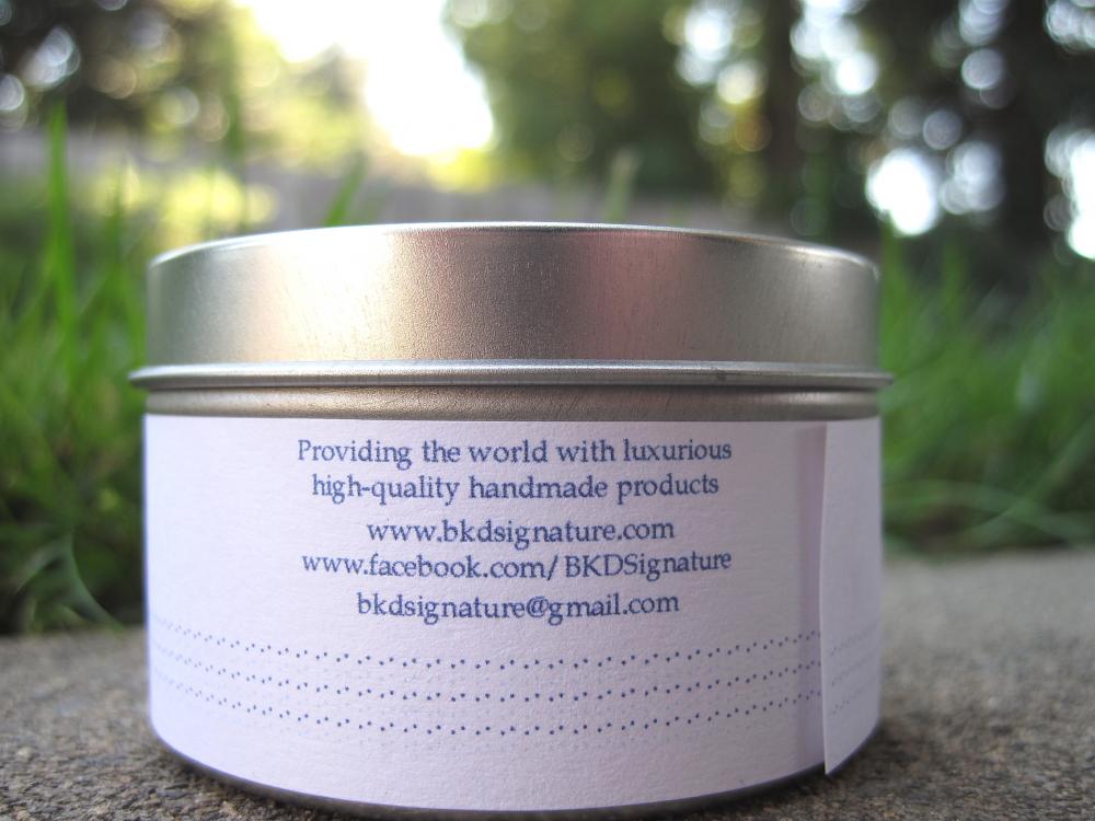 Passionate Kisses Scented Premium Eco Friendly All Natural Vegan Soy Candle 4 Oz Round Tin