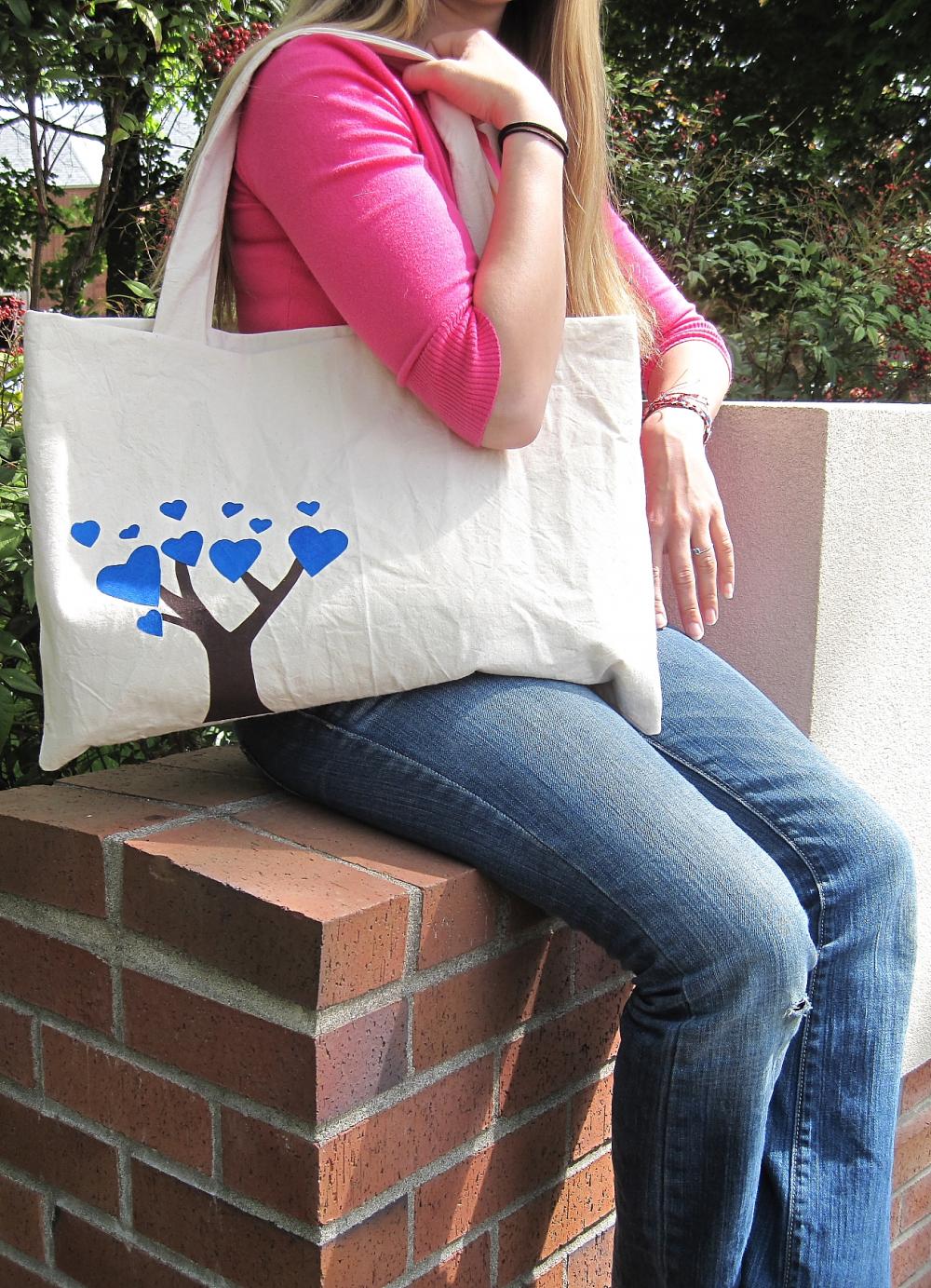 The Friendship Bag In Blue - Bkd Signature Original Design - Listing For Two Linking Totes