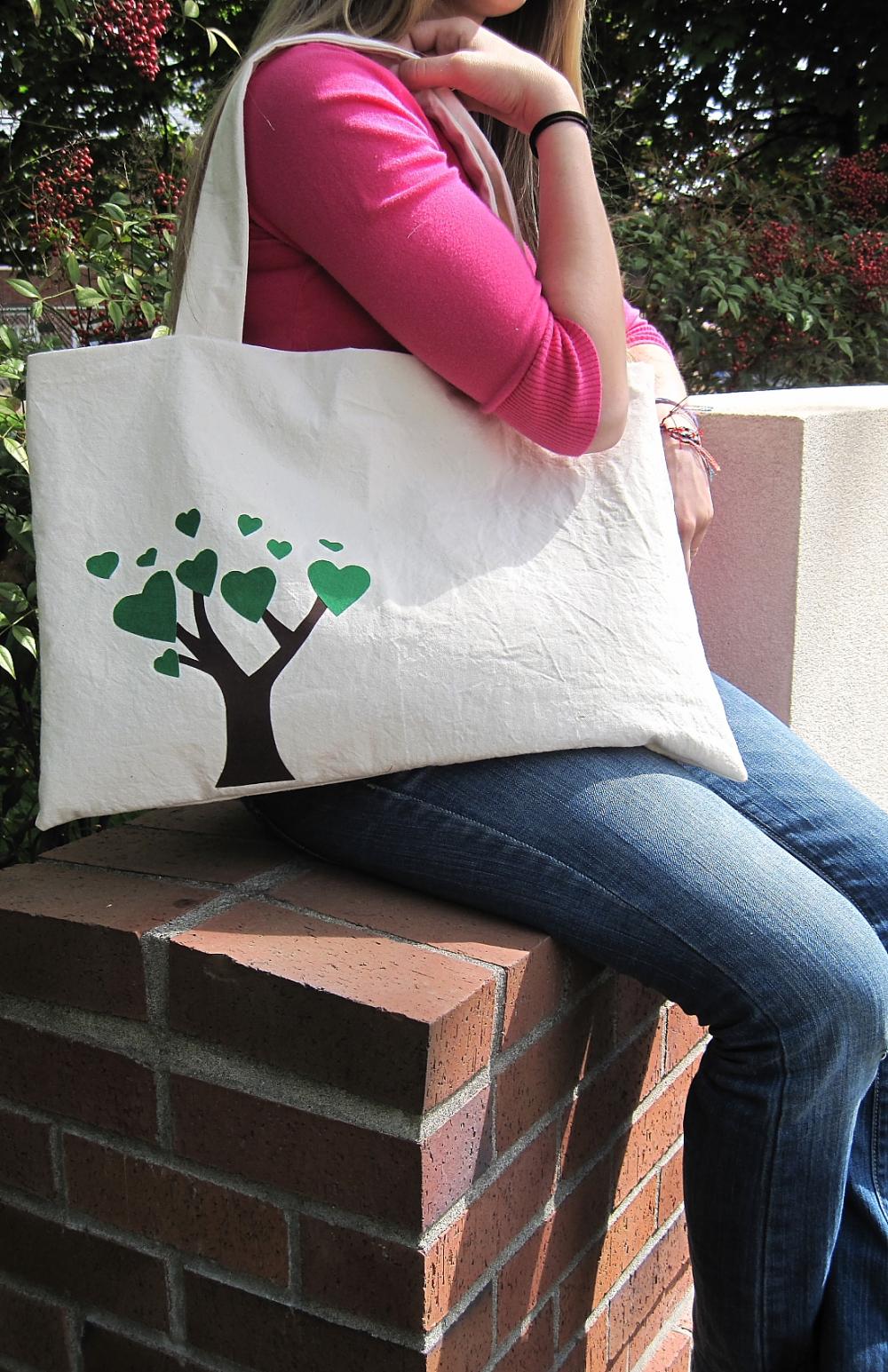 The Friendship Bag In Green - Bkd Signature Original Design - Listing For Two Linking Totes